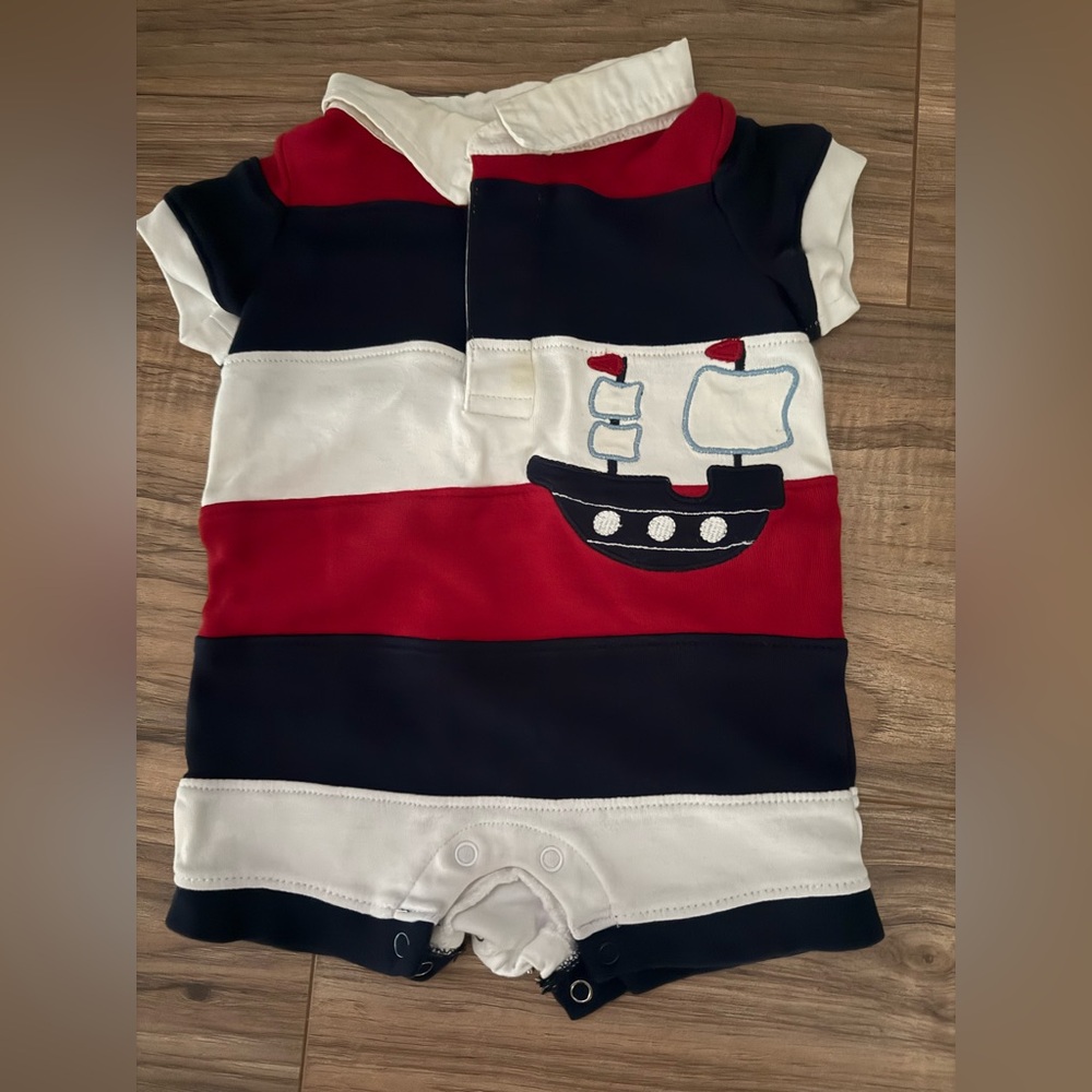 Gymboree Red and White Baby Romper